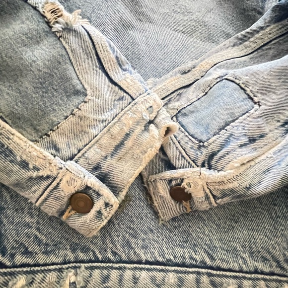 VTG Carhartt Blanket Lined Distressed Light Denim Faded Jacket Sz L. #PJB008 - Picture 16 of 16